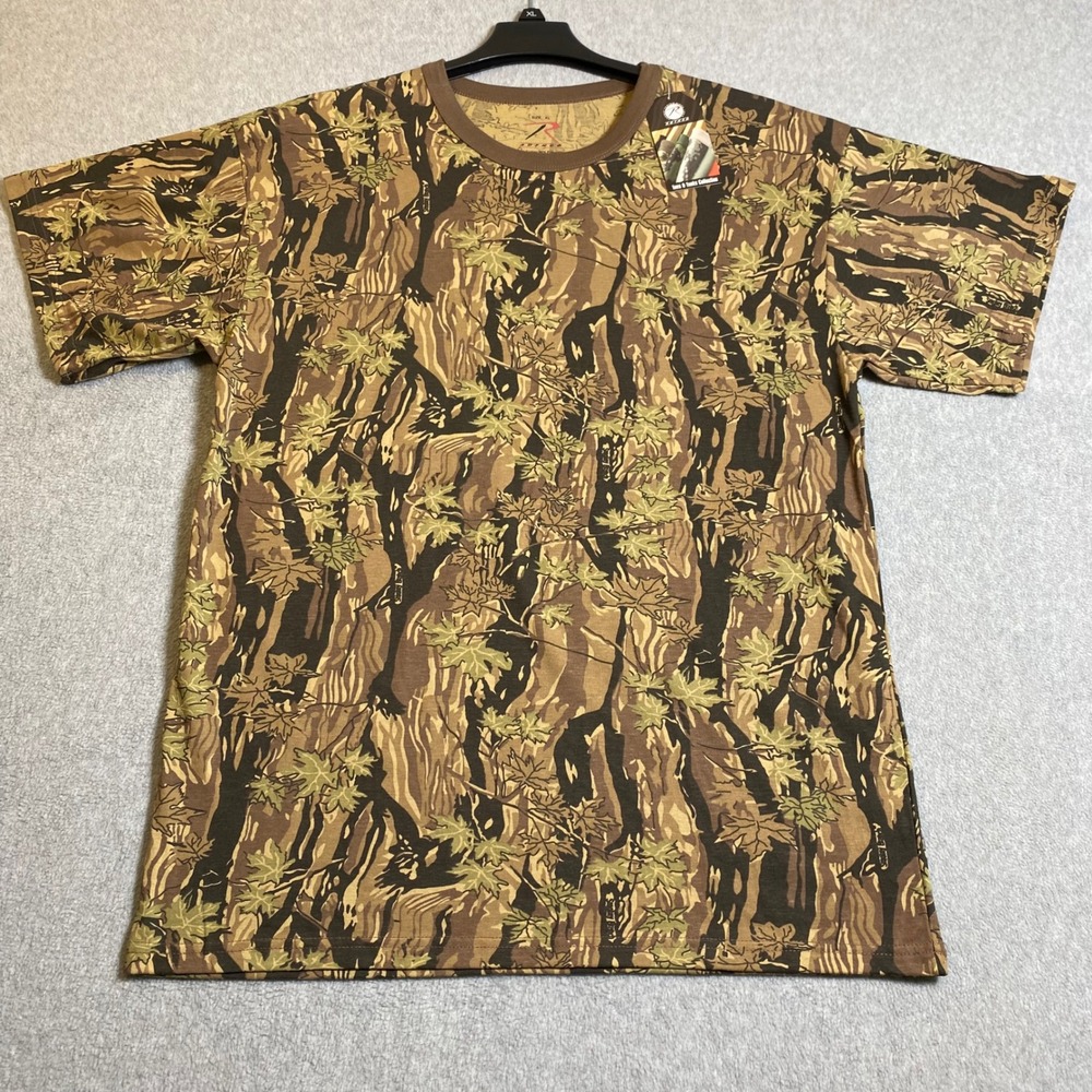 Rothco T-Shirt Mens XL Smokey Branch Camo Tactical Hunting Short Sleeve NWT